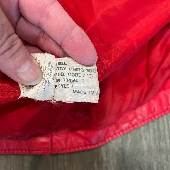 Comint 1980’s RED Leather Suede Snap Front Jacket Coat Sz L Argentina vintage - Picture 6 of 13